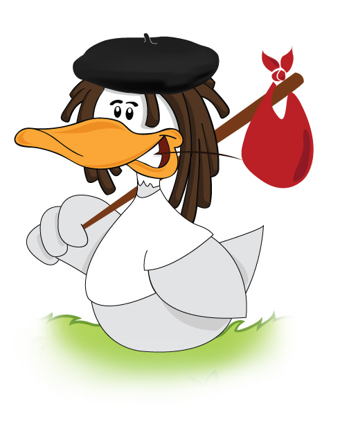 Bob Magret, le canard rasta au béret