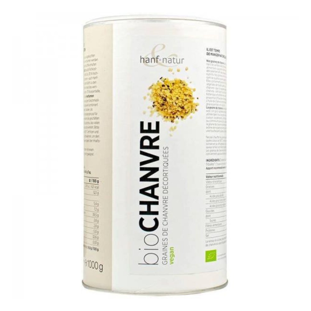 Graines de chanvre décortiquées bio (Hanf & Natur)