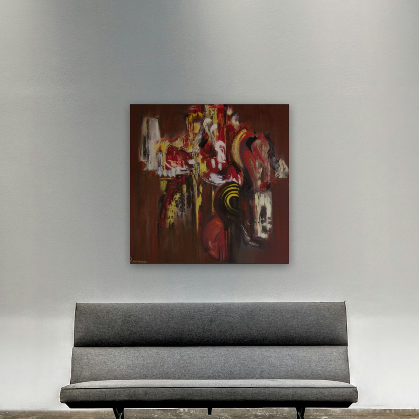 Rouge et or de Durian dans un salon