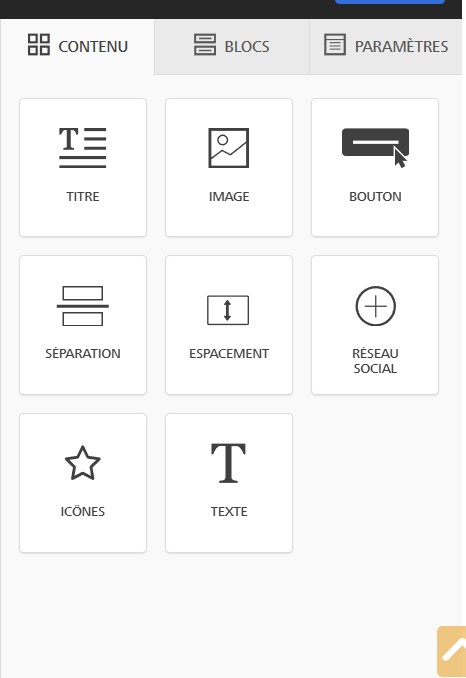 Interface de l’éditeur web simplifié dans Logicake