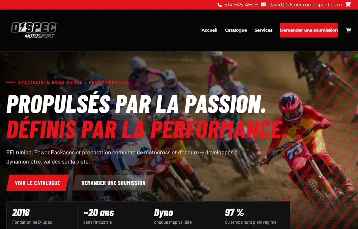Nouveau site Logicake de D-Spec Motosport