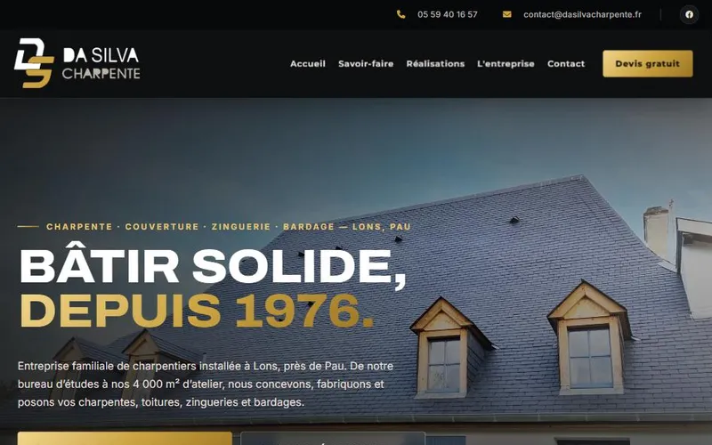 Site créé avec Logicake : Da Silva Charpente