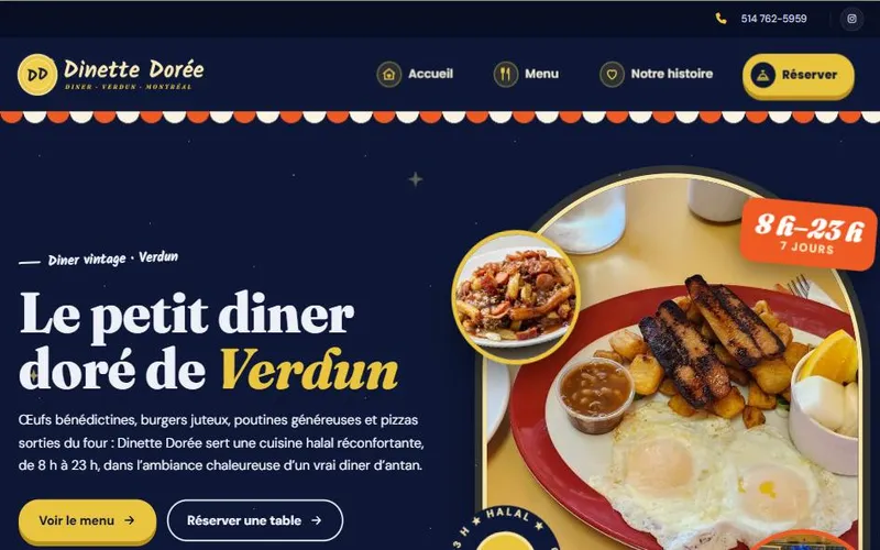 Site créé avec Logicake : Dinette Dorée