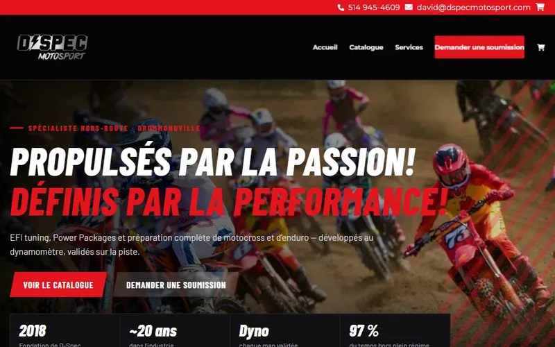 Site créé avec Logicake : D-Spec Motosport