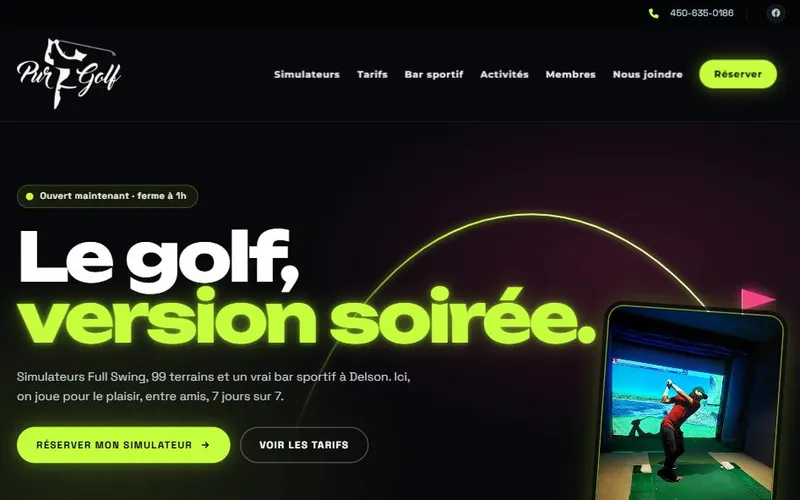 Site créé avec Logicake : Pur Golf