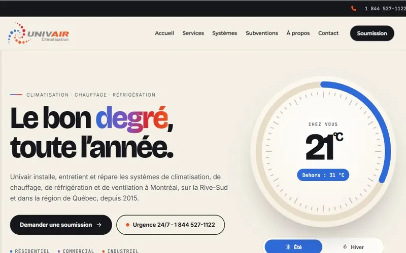 Site créé avec Logicake : Univair