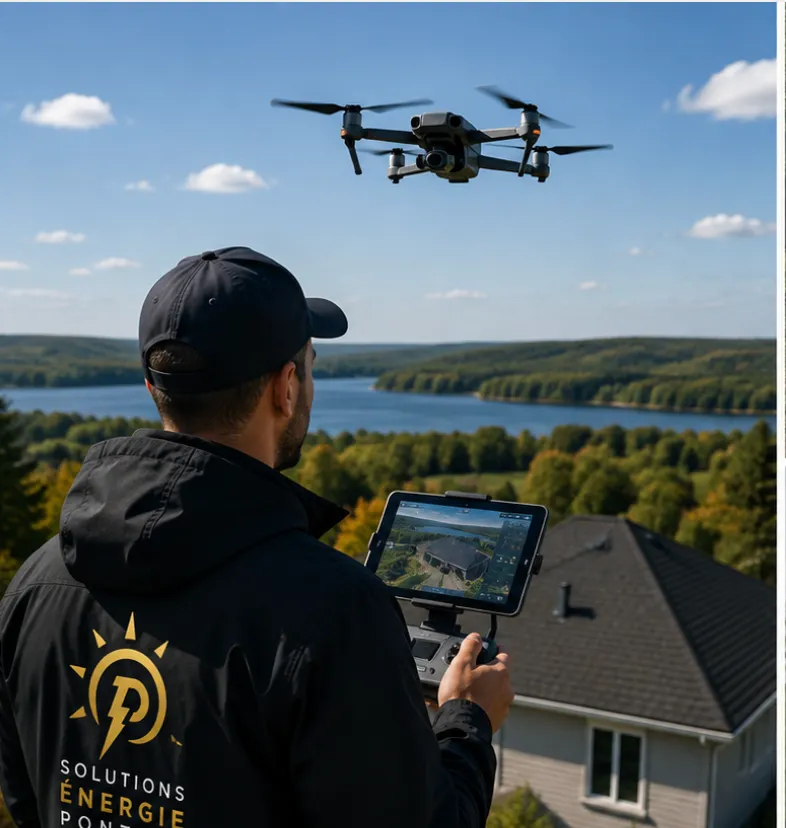Inspection d’une toiture par drone