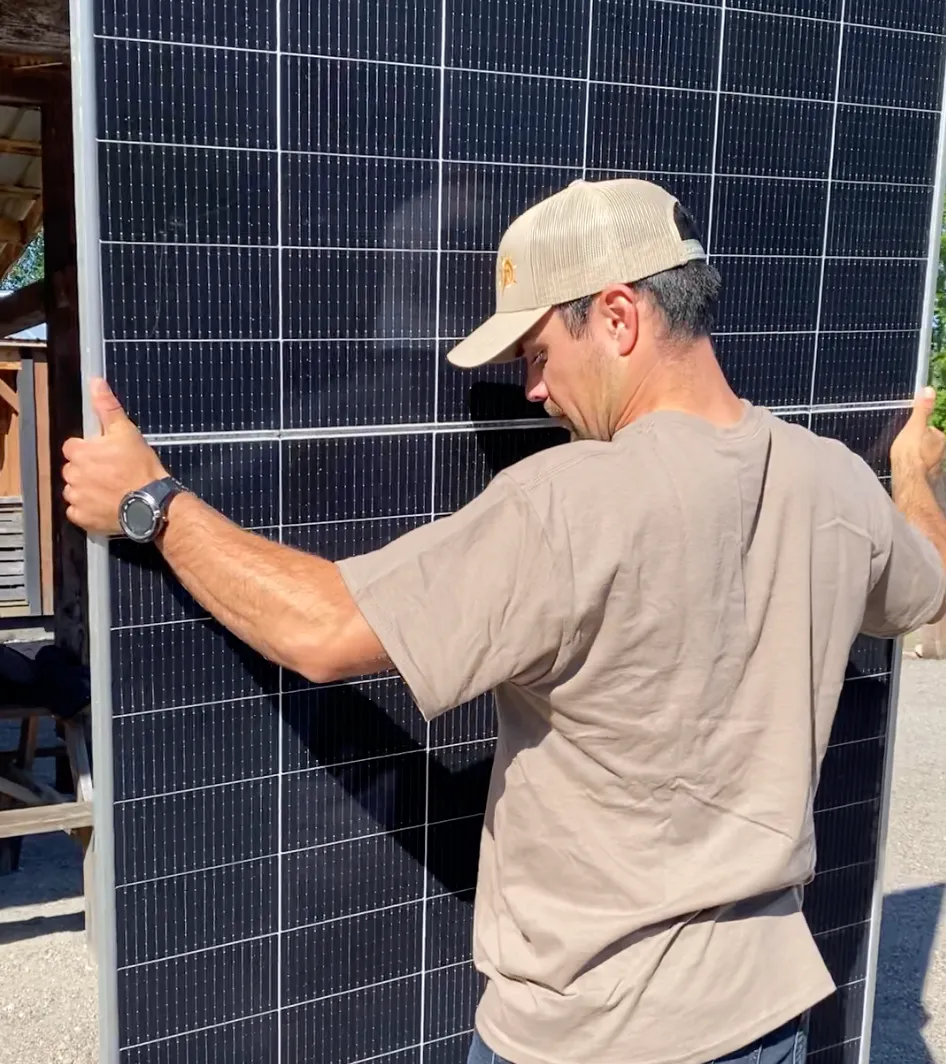 Manutention d’un panneau solaire
