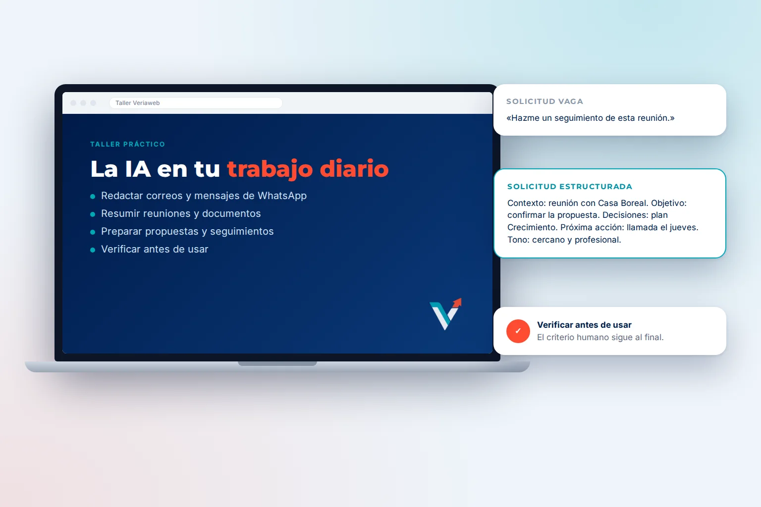 Formación y acompañamiento de un equipo con Veriaweb